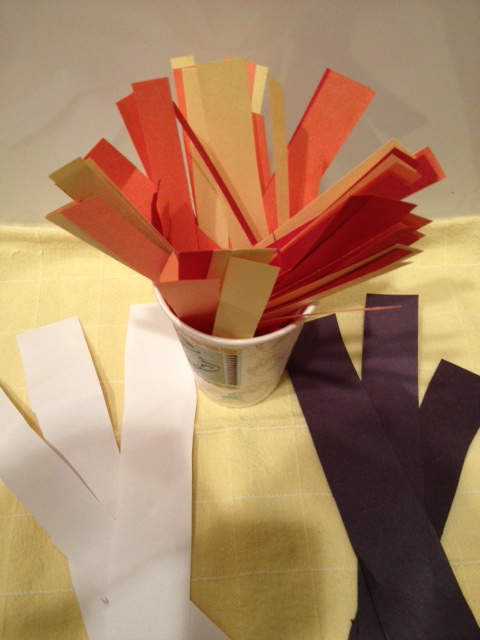 We pretended to burn the ballots and held up white paper for smoke.